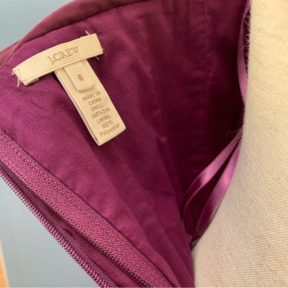 J. Crew Taryn Spiced Wine Silk Chiffon Strapless Dress - Picture 11 of 11